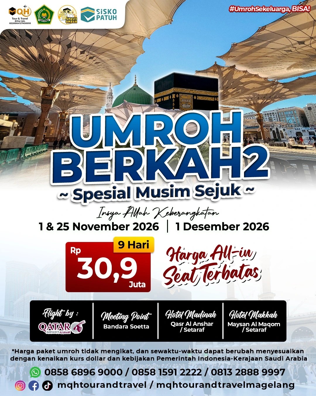 Paket Umroh Berkah 2 keberangkatan dari Pekalongan